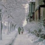 urban winter scene